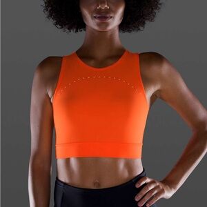 LULULEMON Hotty Hot Cropped Tank - W1CN5S - Highlight Orange - Sz 4
